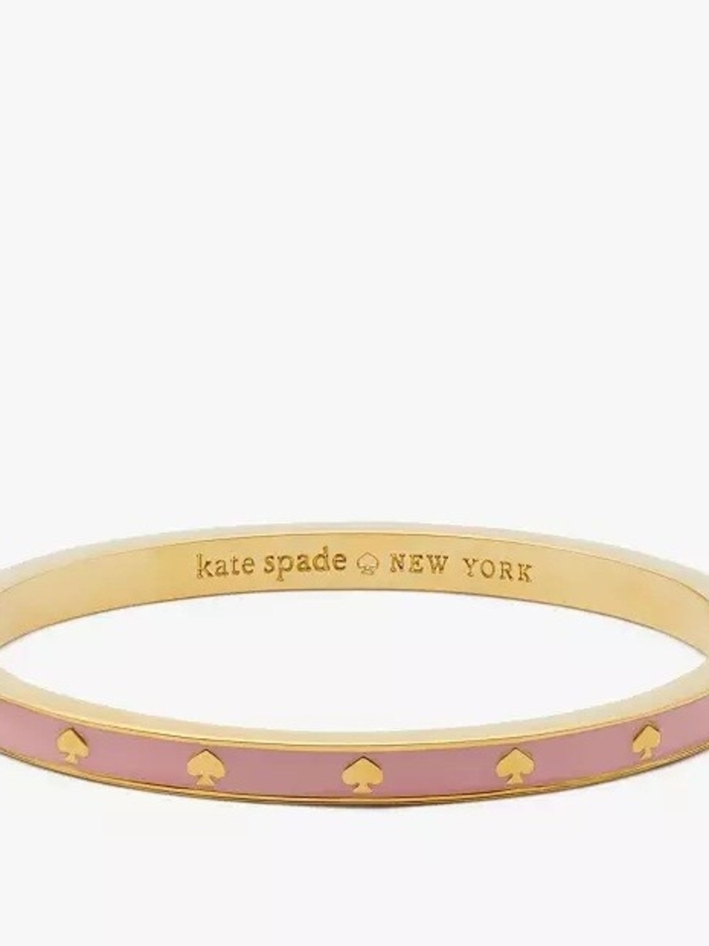 🆕️ Kate Spade Chalk Pink Spot The Spade Enamel Hinged Bangle